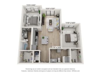  Floor Plan The Pierce - B1