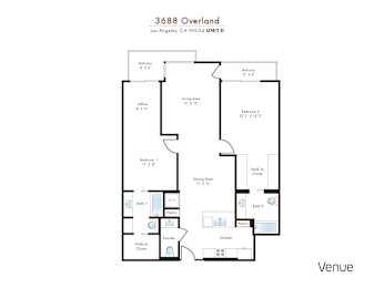 D Floor Plan at Venue, Los Angeles, 90034