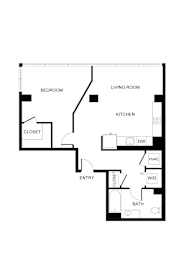 A black and white image of a floor plan for a home.