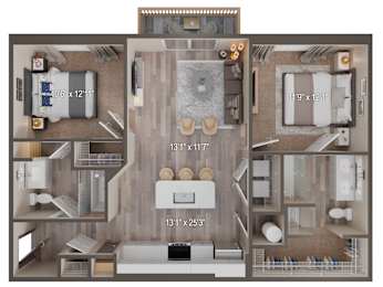 UNIT B1 at Tiffany Flats, Columbus, OH, 43231