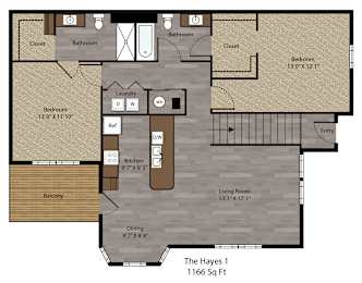  Floor Plan The Hayes 1