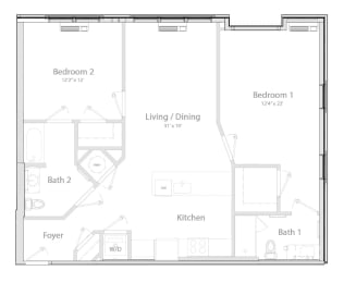C3 Floor Plan  at The Point at Gateways, Randolph, 07869