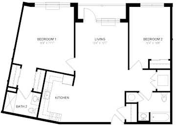 Residence 08 Floor Plan at Station Village at Denville, Denville New Jersey