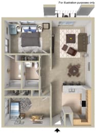  Floor Plan Two Bedroom Large A