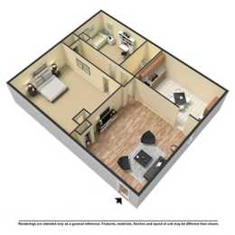  Floor Plan 2 Bedroom
