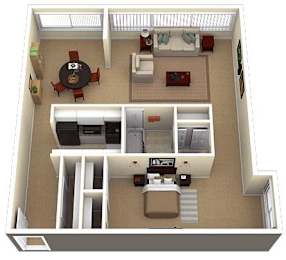  Floor Plan Charles Towers 1 Bed 1 Bath
