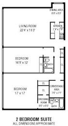  Floor Plan Charles Towers 2 Bed 2 Bath