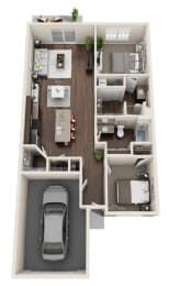 Driftwood Apartment homes floor plan Temperance, MI