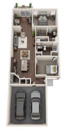 Rosewood Apartment homes floor plan Temperance, MI