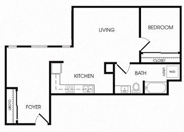 Floor Plan  A32 floorplan at Infinity Apartments in Seattle WA