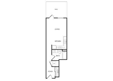 Floor Plan  S4 studio floorplan at Infinity Apartments in Seattle WA