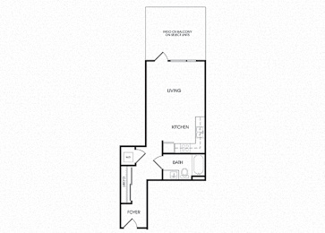 Floor Plan  S6 Studio floorplan at Infinity Apartments in Seattle WA