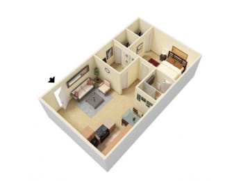  Floor Plan 2 Bed Junior