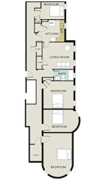  Floor Plan 4 bedroom, 1 bath