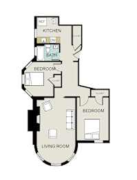 2 bedroom 1 bath