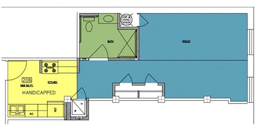  Floor Plan The Lofts at Shockoe Slip 206