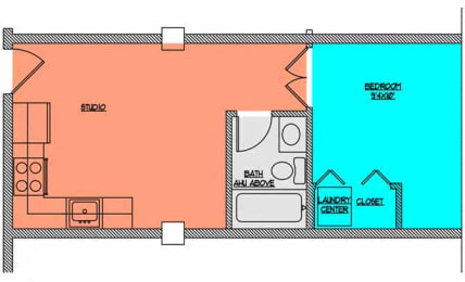 Floor Plan  Cobblestone Commons Unit 102