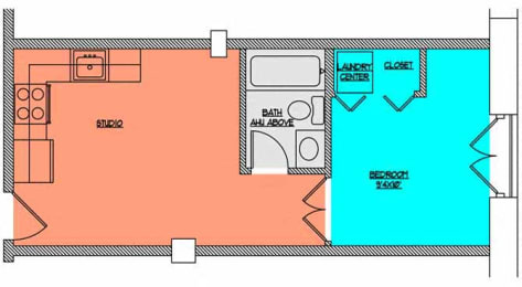 Floor Plan  Cobblestone Commons Unit 103