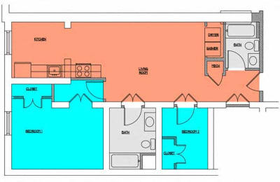 Floor Plan  Cobblestone Commons Unit 201