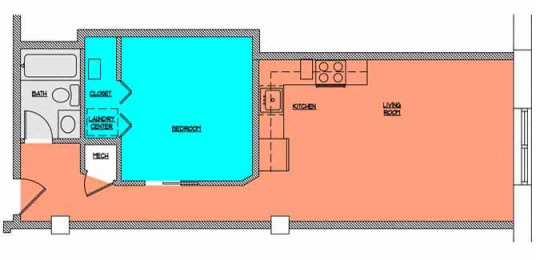 Floor Plan  Cobblestone Commons Unit 208