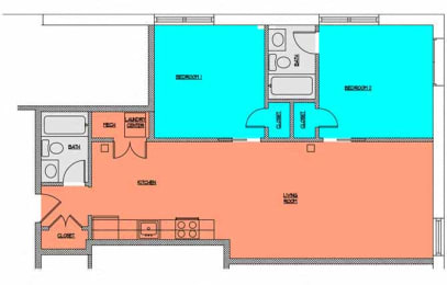 Floor Plan  Cobblestone Commons Unit 410