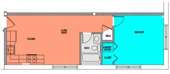 Floor Plan  Cobblestone Commons Unit 411