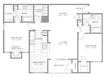 B3 Garage Floor Plan at AVE Somerset, Somerset