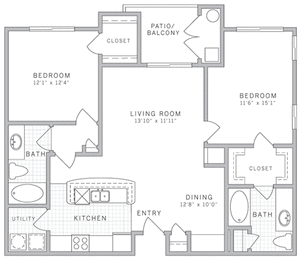 NYC View Floor Plan at AVE Clifton, New Jersey