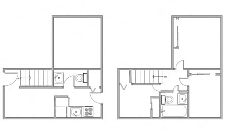  Floor Plan Three Bedroom Townhome