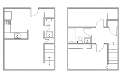  Floor Plan Two Bedroom Townhome
