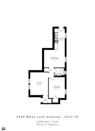  Floor Plan 1 Bedroom |1 Bath (B3)