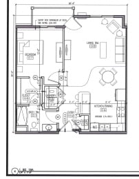  Floor Plan 1 Bedroom 1 Bathroom