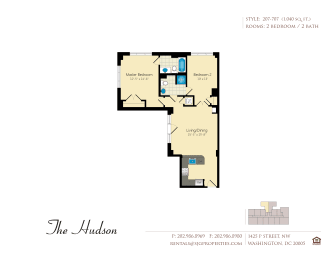 The Hudson 07 Floor Plan at The Hudson Apartments, Washington, DC 20005
