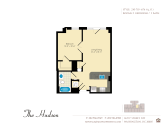 The Hudson 10 Floor Plan at The Hudson Apartments, Washington, DC 20005