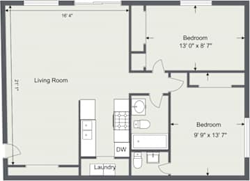 Medina Village 2 Bed 1.5 Bath 932 Sq Ft at  Integrity Medina Apartments, Integrity Realty LLC, Ohio, 44256