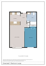 Floor Plan  1 Bedroom