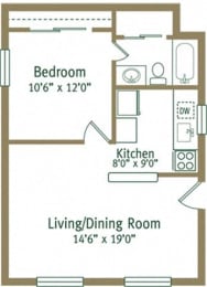 Abington Floor Plan at Greenwich Commons Apartment Homes, Tampa, FL