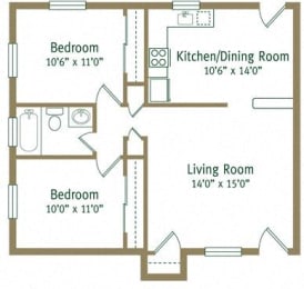 Devon Floor Plan at Greenwich Commons Apartment Homes, Florida, 33613