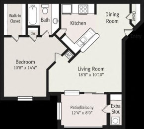 Sago Floor Plan at Hidden Palms Apartment Homes, Florida, 33613
