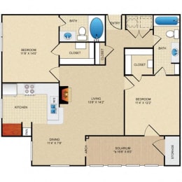 2 bedroom, 2 bathroom at The Clairborne Apartment Homes, Grand Prairie
