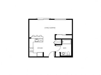 A2 Floor Plan at Arabella Apartment Homes, Shoreline, Washington