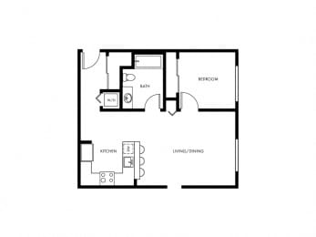 B1 Floor Plan at Arabella Apartment Homes, Shoreline, Washington