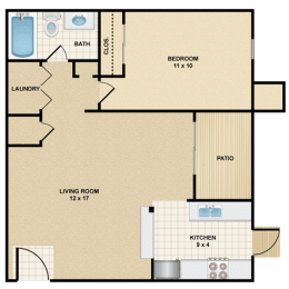 1 bedroom, 1 bathroom at Wind River Lodge, Kansas