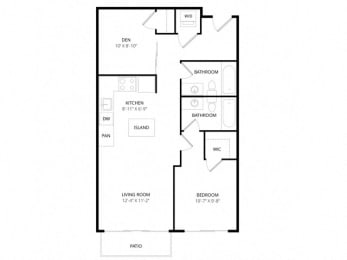  Floor Plan Uptown 1 with Den