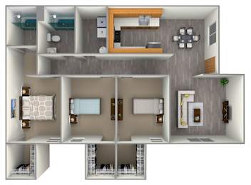  Floor Plan 3 Bedroom