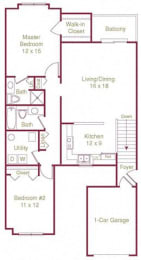 The Carrington Floor Plan at Briarcliff Village, Michigan