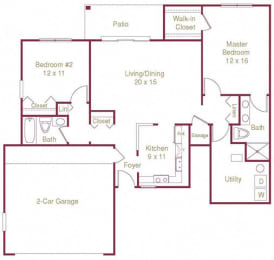 The Lexington Floor Plan at Briarcliff Village, Commerce Township