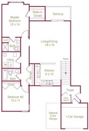 The Phoenix Floor Plan at Briarcliff Village, Michigan, 48390
