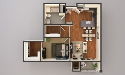 Executive One BR Floor Plan at Upscale Living at the Grand off 45th, Fargo, North Dakota