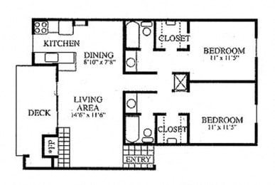  Floor Plan 2 Bedroom 2/2G